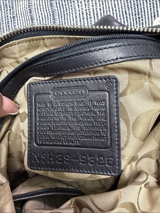 Vintage Coach Legacy Black Leather Crossbody Bag.